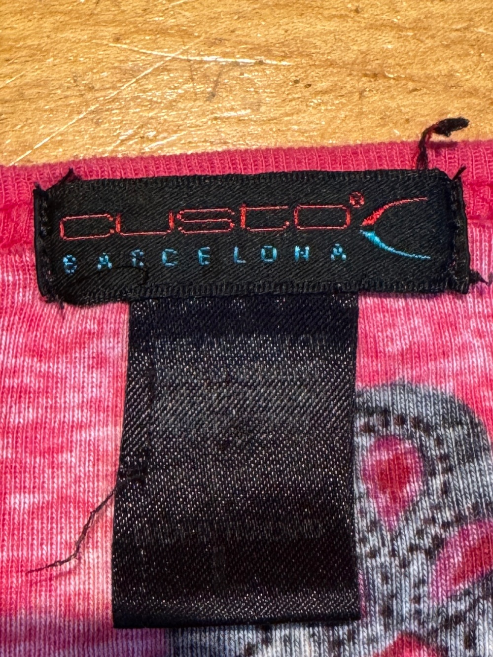 Custo Barcelona Rare Pink & Yellow Graphic Tee Size 3 - Picture 3 of 4
